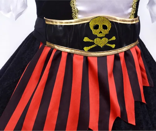Vista 2 de Disfraz de pirata para niñas, vestido de princesa para niños de 3 a