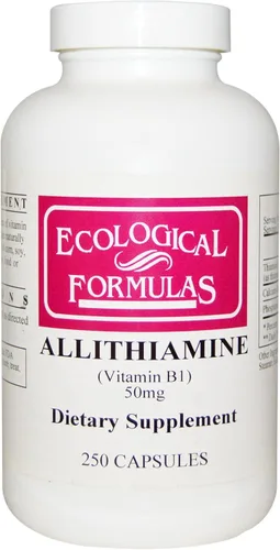 Vista 2 de Ecological Formulas Allitiamina Vitamina B1 50 Mg, Blanco, 60