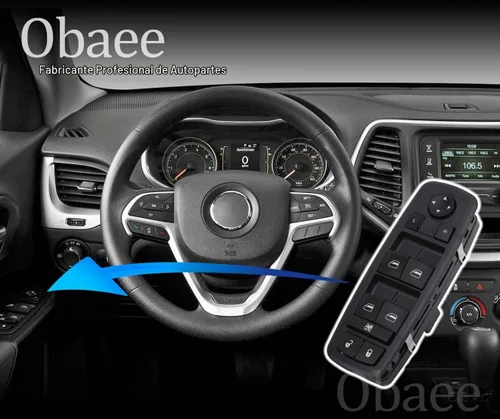 Vista 6 de Obaee Botón de control de interruptor de ventana eléctrica 8+13 pines lado del conductor compatible con Dodge Dart 2013-2016, Chrysler 200
