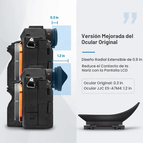 Vista 2 de [Versión grande] A7IV A7RV A9III A7SIII A1, visor de cámara para Sony Alpha A7M4 A7R5 A9M3 A7S3 A1, extensión giratoria 360 diseño ovalado