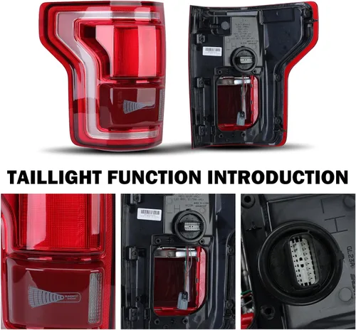 Vista 4 de Conjunto de luz trasera del lado del conductor compatible con Ford F150 2015-2017 LED con punto ciego #HL3Z13405D