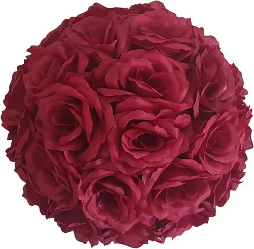 Vista 14 de Bola de flores artificiales para centros de mesa, bodas, bodas, fiestas, centros de mesa, decoración, 7.8 pulgadas (5, negro)