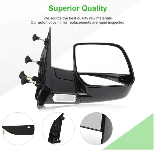 Vista 2 de SCITOO - Espejo retrovisor de remolque para lado del pasajero, accesorio exterior para Ford, compatible con Ford E150 E250 E350 E450 E550 Van