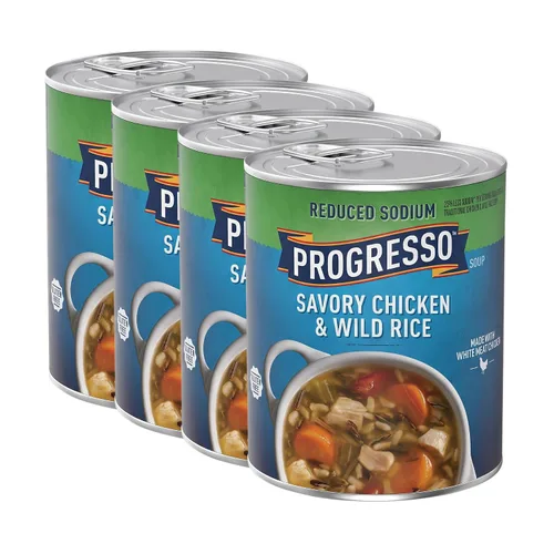 Vista 14 de Progresso Caldo de Maíz con Pollo, Sopa enlatada reducida en sodio, lata de 18.5 oz