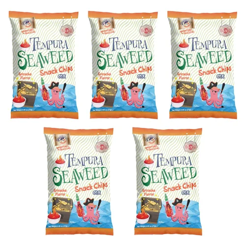 Vista 16 de Swashbuckle Snacks Patatas fritas crujientes de tempura calamar, sabor a queso, 0.95 onzas (0.95 oz), paquete de 5, fabricado en Japón, Otsumami