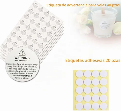 Vista 4 de 100 mechas ecológicas de 6 pulgadas para hacer velas recubiertas con cera de soja natural, hilos de algodón de bajo humo tejidos con papel con 20