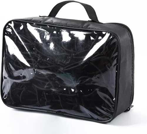 Vista 7 de CZC AUTO Red de carga elástica de látex negro de 22 x 38 pulgadas, elástica