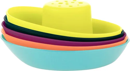 Vista 3 de Boon Fleet - Juego de juguetes para niños de 9 meses en adelante, multicolor (paquete de 10)