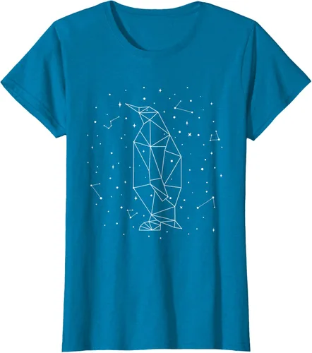 Vista 86 de Sternbild Penguin Constellation Emperor Sea Bird Penguin Camiseta Negro