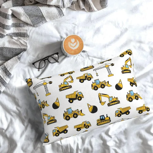 Vista 5 de Funda de cojín rectangular de terciopelo de felpa para cama, sofá, silla de oficina, compatible con equipos de construcción, carretillas elevadoras