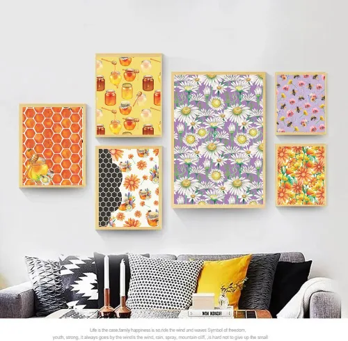 Vista 6 de Bloc de papel de doble cara para álbum de recortes de 12 x 12 pulgadas, diseño de abeja amarilla y negra, paquete de origami para manualidades