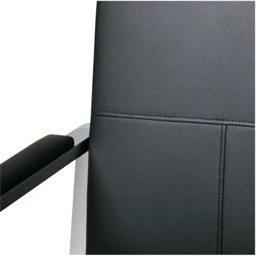 Vista 9 de Atlas Modern Accent Silla en piel mezclada, cromado/negro