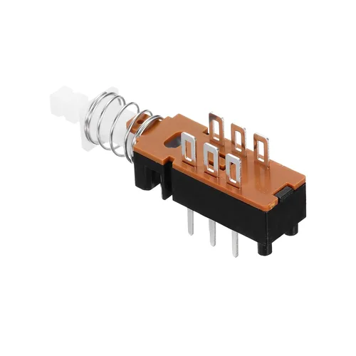Vista 3 de uxcell Interruptor de botón momentáneo DPDT 2 Polo 6 Pin 1 Posición 5pcs