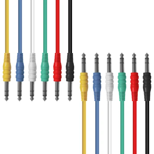 Vista 10 de AxcessAbles 1/4" TRS a 1/4" TRS - Cables de conexión estéreo equilibrados (6 unidades, 1 pie)