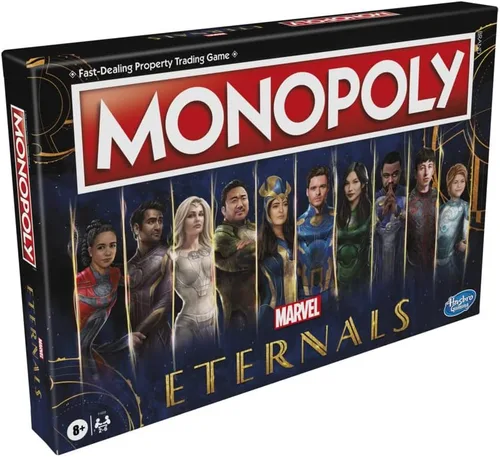 Vista 2 de Monopoly: Marvel Studios' Eternals Edition - Juego de mesa para fanáticos de Marvel, niños a partir de 8 años