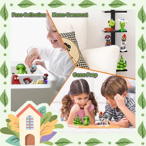 Vista 4 de Genqiang Juego de figuras de acción, 10 piezas de minifiguras, serie de juegos sorpresa, juguetes de PVC para niños y fanáticos, ideal