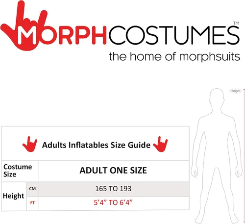 Vista 6 de Morph Disfraz inflable de pirata para adultos disfraz inflable de sirena para Halloween disfraz de Halloween