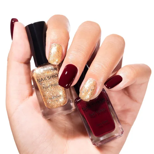 Vista 22 de Capa base y capa superior, esmalte de uñas regular transparente, rico en calcio VE secado rápido al aire fortalecimiento de uñas, sin gel, 2 piezas
