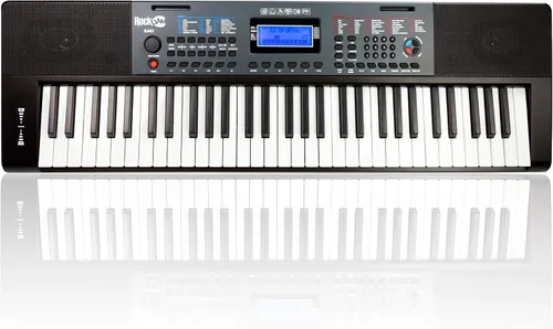 Vista 2 de RockJam Piano de teclado RJ461 de 61 teclas con inclinación