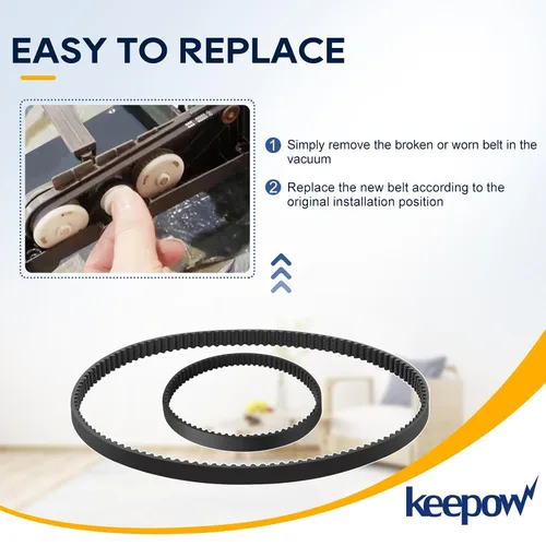 Vista 4 de KEEPOW Juego de cinturones de vacío compatible con Hoover Smartwash FH52000, FH52001, FH52002, FH52002G, FH52004PC, FH52013, FH53000PC limpiador