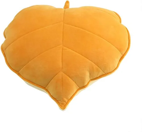 Vista 6 de Almohada decorativa 3D con hojas de felpa mullidas para sofá y sala de estar, 20 pulgadas (gris oscuro)