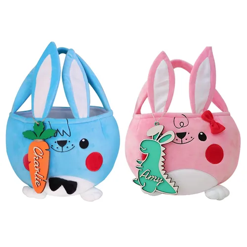 Vista 8 de Etiqueta personalizada para cesta de Pascua, 1 unidad, canasta de Pascua, esenciales, etiqueta con nombre de zanahoria, dinosaurio, madera, etiqueta