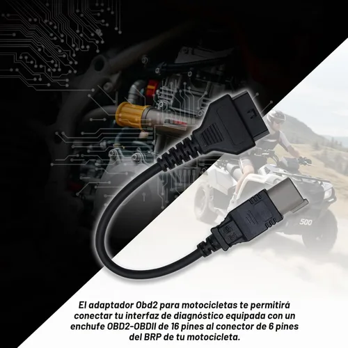 Vista 2 de XTPTFABS 6 pines a 16pin CAN OBD2 OBDII Herramienta de diagnóstico Cable Adaptador, L: 13 pulgadas