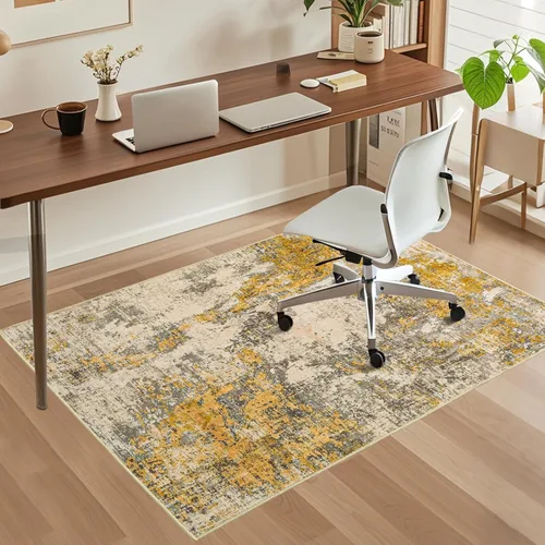 Vista 77 de Tapete para silla de oficina para suelo de madera dura, 48"x36" tapete protector de escritorio de computadora de fácil deslizamiento para silla Hoja
