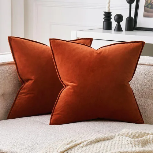 Vista 13 de MIULEE Paquete de 2 fundas de cojín decorativas de terciopelo suave, cuadradas, unicolor, para sofá, dormitorio, automóvil, 16 x 16 pulgadas