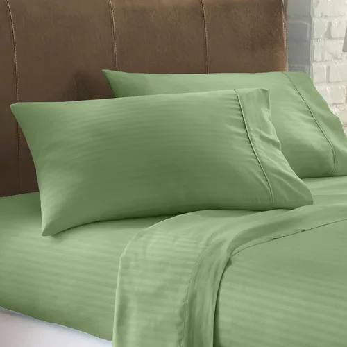 Vista 8 de Juego de sábanas tamaño individual de 1000 hilos, 100% algodón egipcio, 4 piezas [plano, ajustado y funda de almohada] ropa de cama de calidad