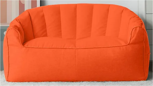 Vista 8 de (Sin relleno) Puf sin frijoles para adultos, sofá de dos asientos, tumbona, muebles para interiores y exteriores, color beige