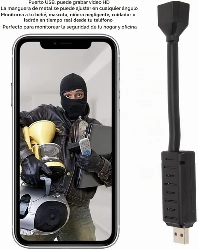 Vista 9 de GOWENIC Mini cámara 1080P, cámara interior con detección de movimiento función de visión nocturna, para, admite grabación en bucle, inserción