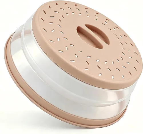 Vista 25 de Cubierta plegable para salpicaduras de microondas, cubierta para platos de microondas con ventilación de vapor, silicona y plástico sin BPA