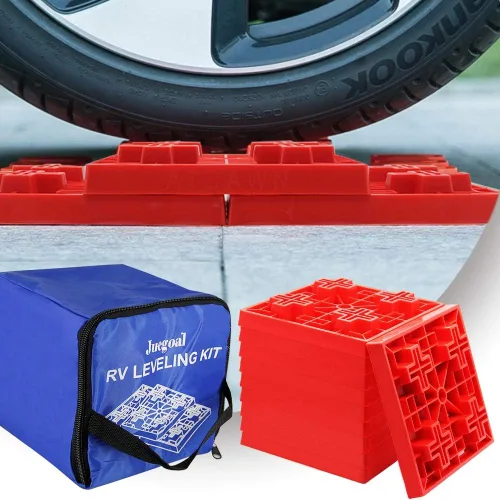 Vista 4 de yosager Paquete de 10 niveladores resistentes para vehículos recreativos, bloques de nivelación, ideales para nivelar ruedas individuales y dobles