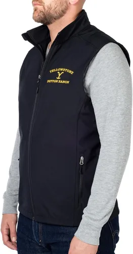Vista 5 de PARAMOUNT NETWORK Yellowstone Dutton Ranch Logo Core Soft Shell Chaleco con licencia