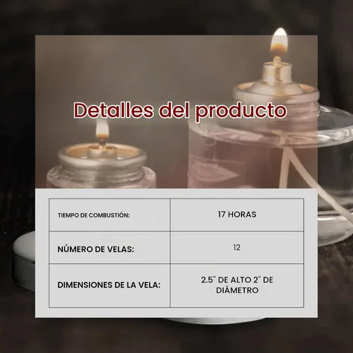Vista 2 de Hollowick Velas líquidas desechables, 8 horas, para uso en portalámparas votivas de vidrio, luces de mesa de boda de restaurante, cierres