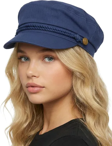 Vista 21 de Funky Junque Gorra de pescador griego, gorra de algodón para panaderos Floral - Denim