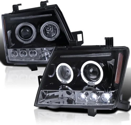 Vista 10 de SPEC-D TUNING Faros delanteros de proyector LED compatibles con Nissan Xterra 2005-2015, conjunto de faros delanteros izquierdo y derecho For