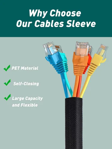 Vista 5 de SUNMON Funda de cable de micrófono para brazo de soporte de micrófono, protector de cable de envoltura automática para organización de cables