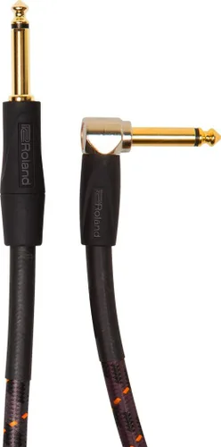 Vista 5 de Roland Gold Series Cable de instrumento, conector angulado/en ángulo de 1/4 pulgadas, 1 pie