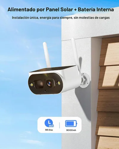 Vista 2 de Cámaras de seguridad solares inalámbricas para exteriores, sistema de 4 4 kits de cámara