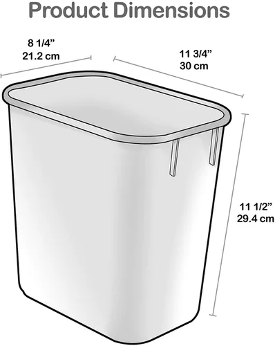 Vista 9 de Acrimet Papelera de basura (plástico) (color blanco) (juego de 4)