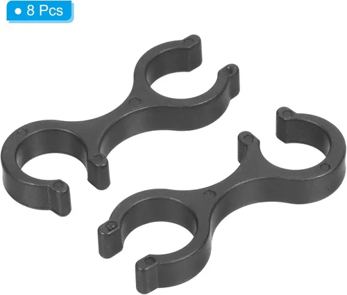 Vista 3 de PATIKIL Clips para bastón de trekking, 8 piezas, accesorios para bastón, conector de hebilla de doble varilla para senderismo al aire libre y camping
