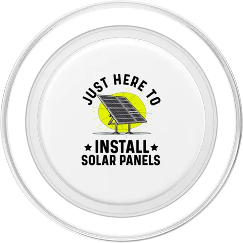 Vista 2 de Solar Panel Installer Technician Men Renewable Energy Power PopSockets MagSafe PopGrip for iPhone