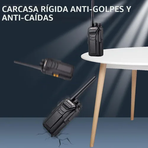 Vista 6 de Retevis Walkie Talkies RT27, radio bidireccional con micrófono de altavoz de hombro, radios de 2 vías de largo alcance, base de carga USB, alarma