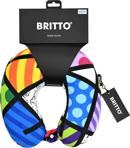 Vista 2 de BRITTO Romero Almohada de viaje para el cuello - Paisaje colorido