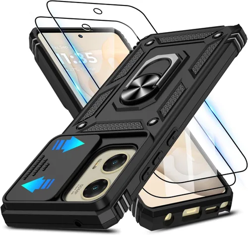Vista 201 de ATUMP for Moto G-Play-2024 Case with Camera Lens Cover & HD Screen Protector(2 Pcs), [10FT Military Grade Drop Protection] Magnetic Ring Holder