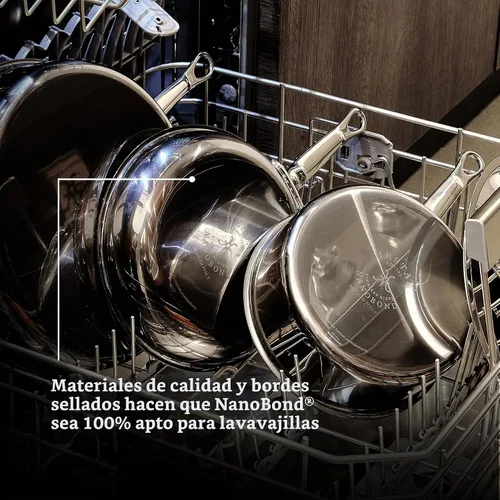 Vista 10 de Hestan - Colección NanoBond - Sartén de titanio de acero inoxidable, compatible con placa de inducción, 5 cuartos de galón