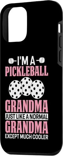 Vista 2 de Funda para iPhone 12 mini Pickleball Grandma Much Cooler Pickle Ball Player Case