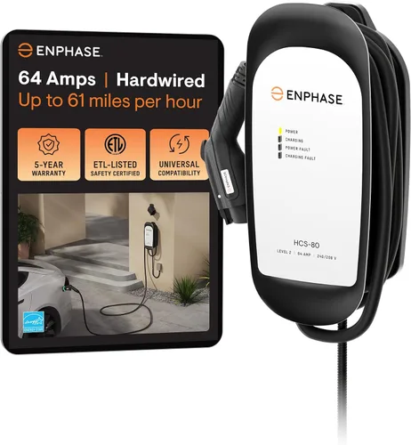 Vista 9 de ClipperCreek HCS-40P, 240V, 32A, Estación de carga de EV, con enchufe 14-50, cable de 25 pies, seguridad certificada, hecho en América
